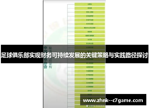 足球俱乐部实现财务可持续发展的关键策略与实践路径探讨